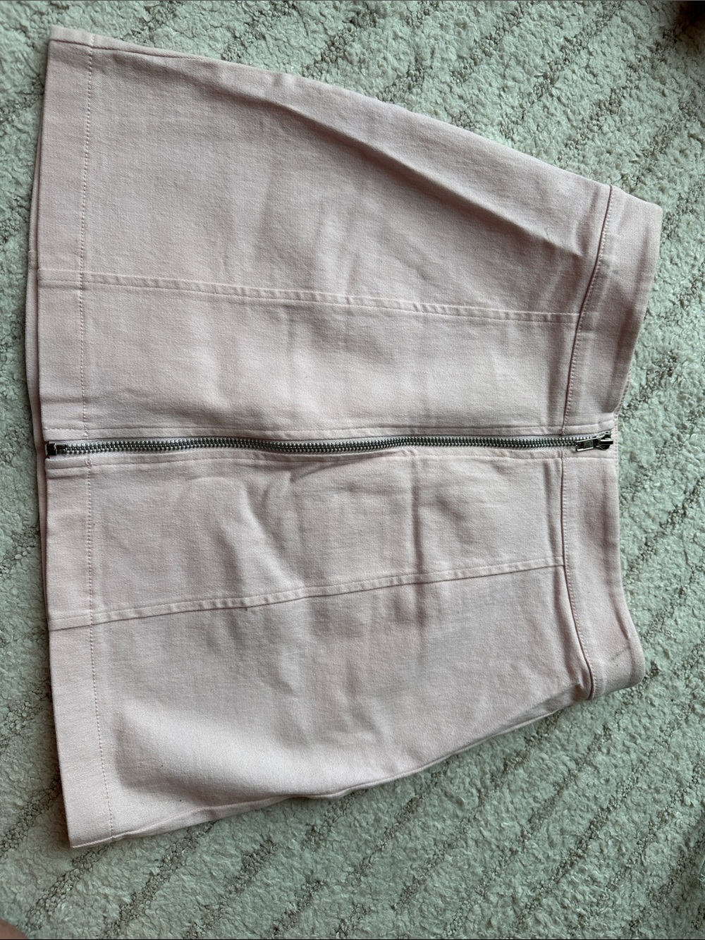 Forever 21 Light Blush Pink Zip-Front Mini Skirt